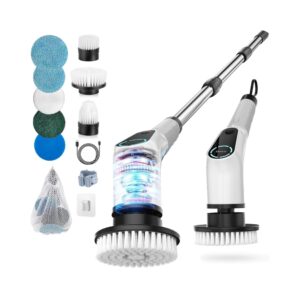 Dovety Power Scrubber with Extension Handle & 8 Brush Heads